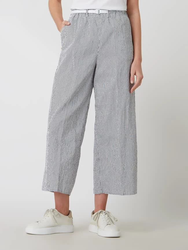 White Sand Culotte Aus Seersucker Modell 'Carol' - Schwarz – Bild 4