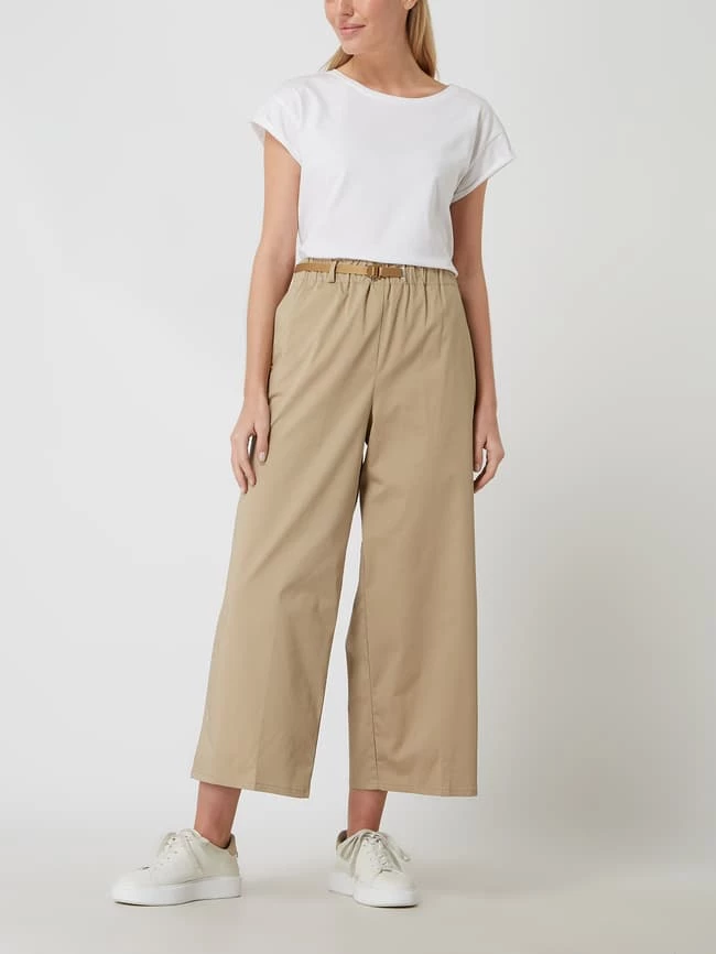 White Sand Culotte Mit Elastischem Bund Modell 'Carol' - Beige