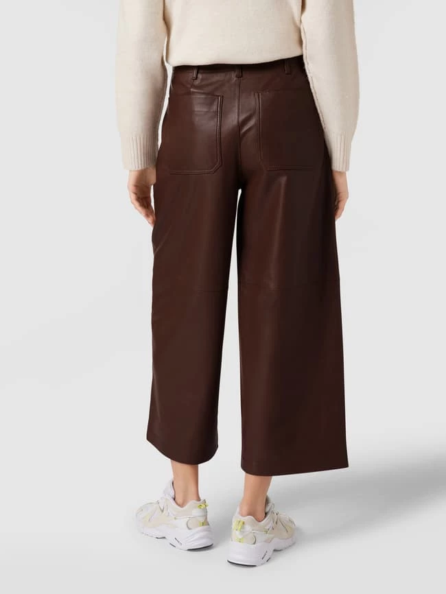 Weekend Max Mara Culotte Aus Leder Modell 'Gong' - Cognac – Bild 5