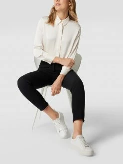 Cambio Stoffhose Mit Fixiertem Umschlag - Schwarz