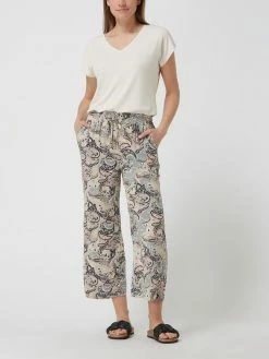 Soyaconcept Culotte Aus Viskose Mit Paisley-Muster - Khaki