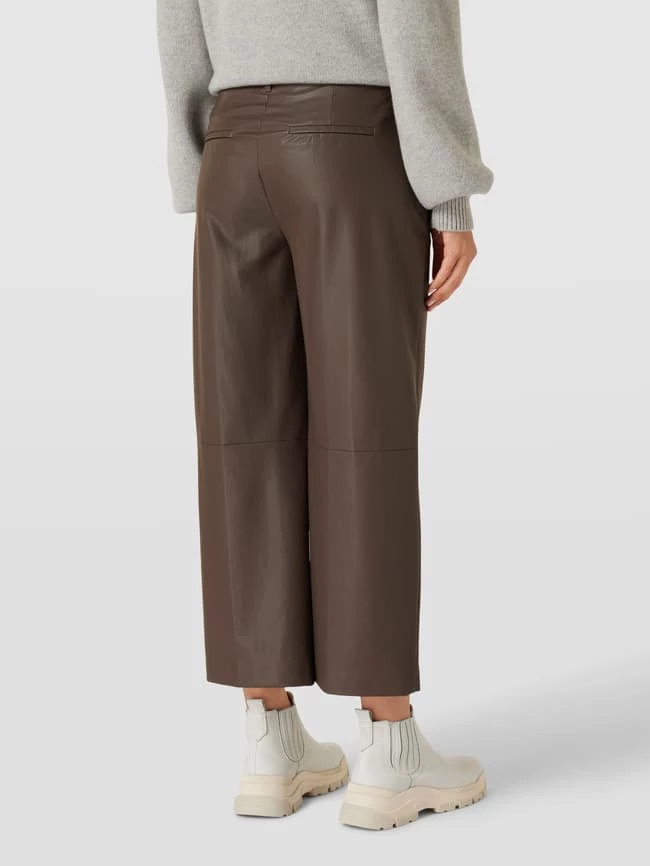 MAC Cropped Hose In Leder-Optik Modell 'CHIARA' - Taupe – Bild 5