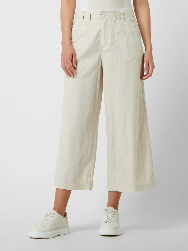 Q/S Designed By Culotte Aus Leinen-Baumwoll-Mix - Beige – Bild 4