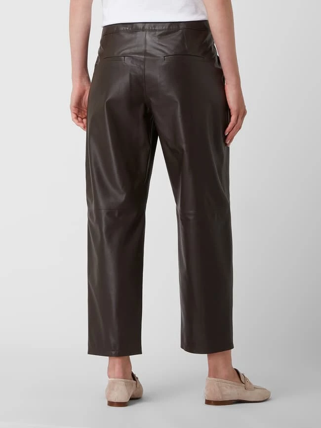 Windsor Lederhose Aus Lammnappa - Mittelbraun – Bild 5