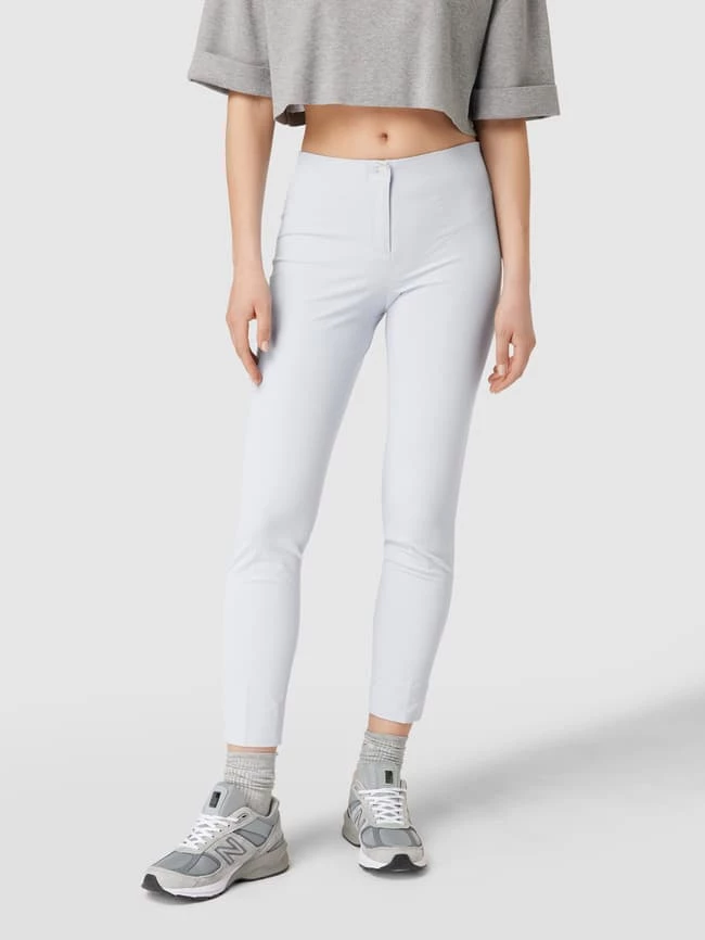 Cambio Verkürzte Mid Rise Bundfaltenhose Im Straight Fit - Hellblau – Bild 4