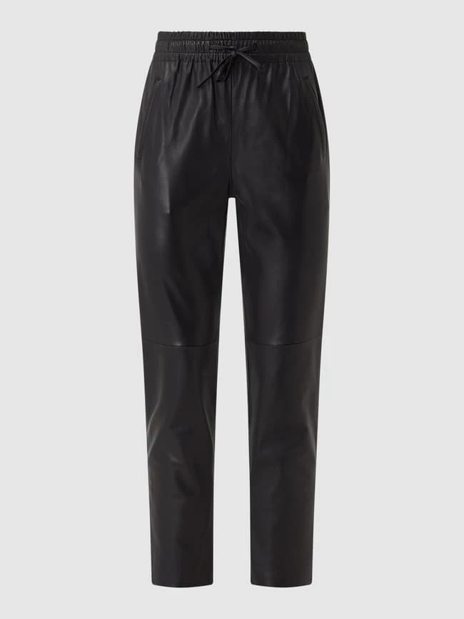 Oakwood Cropped Lederhose Mit Tunnelzug - Schwarz – Bild 2