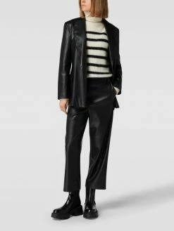 REVIEW Hose In Leder-Optik - Schwarz