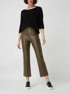 Soaked In Luxury Schlupfhose In Leder-Optik Modell 'Kaylee' - Schlamm