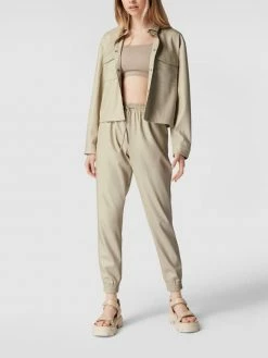 REVIEW Hose In Leder-Optik - Offwhite