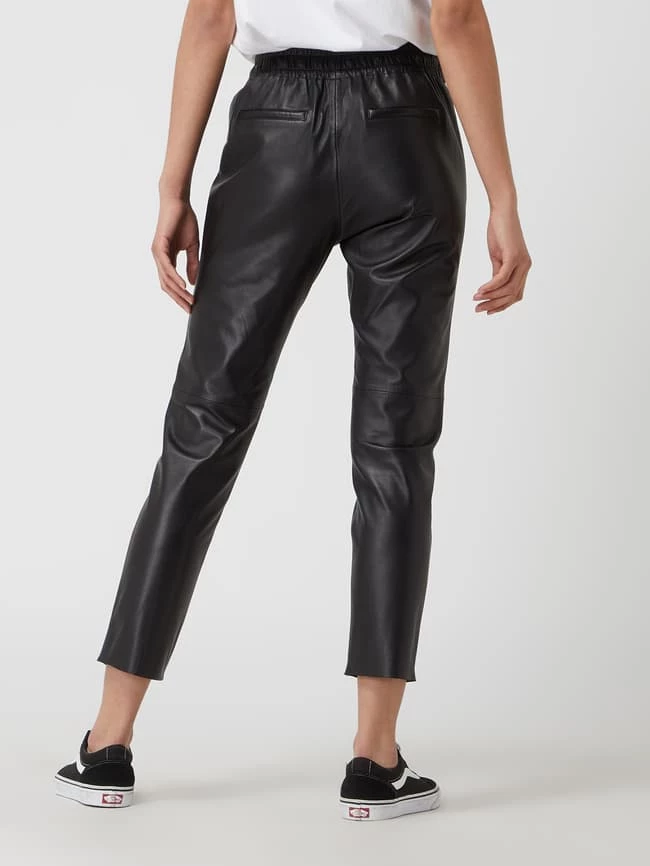 Oakwood Cropped Lederhose Mit Tunnelzug - Schwarz – Bild 5