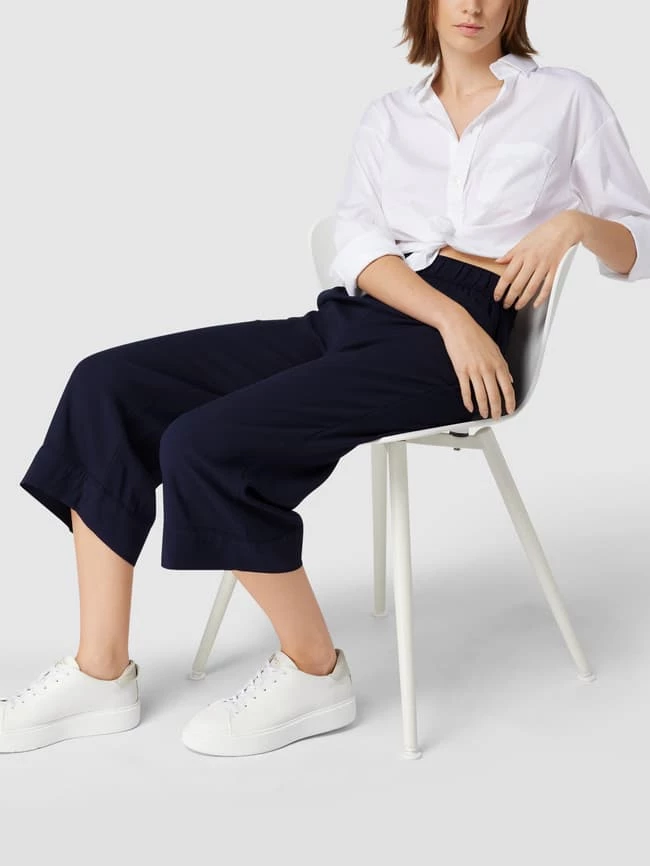 S.Oliver RED LABEL Stoffhose Mit Strukturmuster - Marineblau