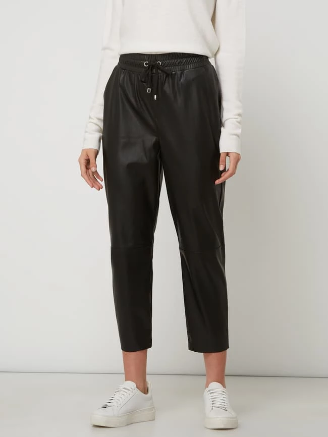 Smith And Soul Jogpants In Leder-Optik - Schwarz – Bild 4