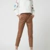 Oakwood Cropped Lederhose Mit Tunnelzug - Camel
