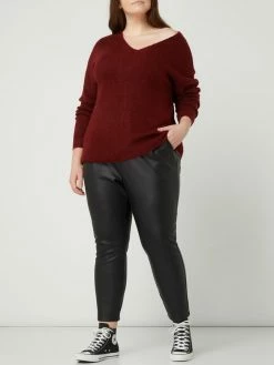 Vero Moda Curve PLUS SIZE Schlupfhose In Leder-Optik Modell 'Eva' - Schwarz