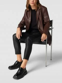 Buena Vista Skinny Fit Hose In Leder-Optik Modell 'FLORIDA' - Schwarz