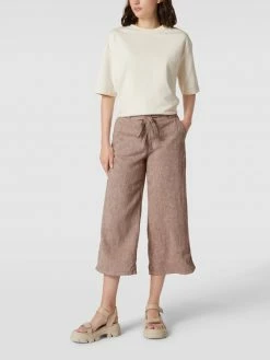 Christian Berg Woman Culotte Aus Leinen-Viskose-Mix - Mittelbraun Meliert