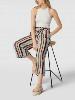 Tom Tailor Denim Culotte Mit Streifenmuster - Mittelbraun