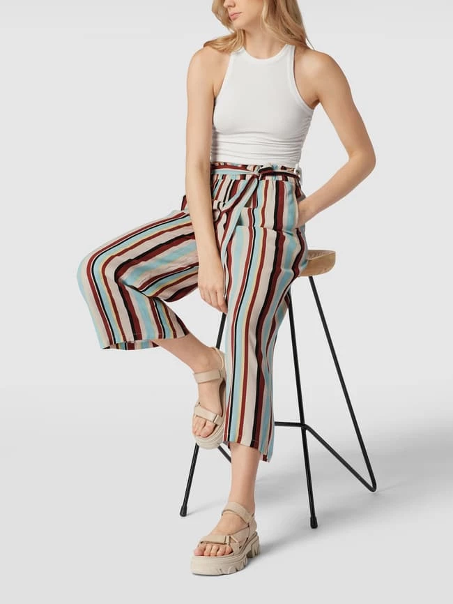 Tom Tailor Denim Culotte Mit Streifenmuster - Mittelbraun