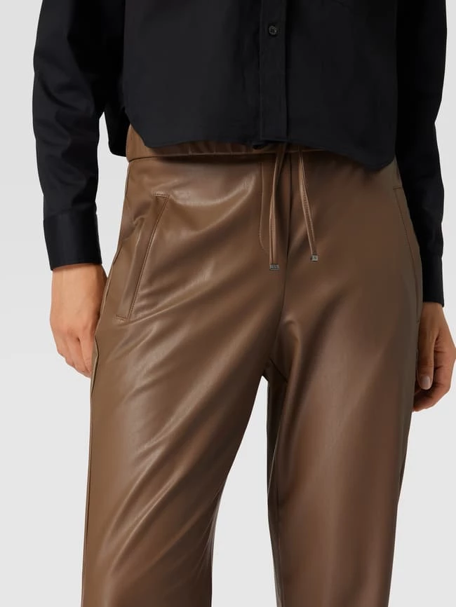 Raffaello Rossi Hose In Leder-Optik Modell 'Sanela' - Hellbraun – Bild 3