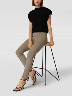Cambio Bundfaltenhose Mit Label-Detail Modell 'ROS' - Taupe