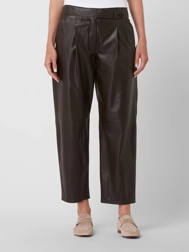 Windsor Lederhose Aus Lammnappa - Mittelbraun – Bild 4