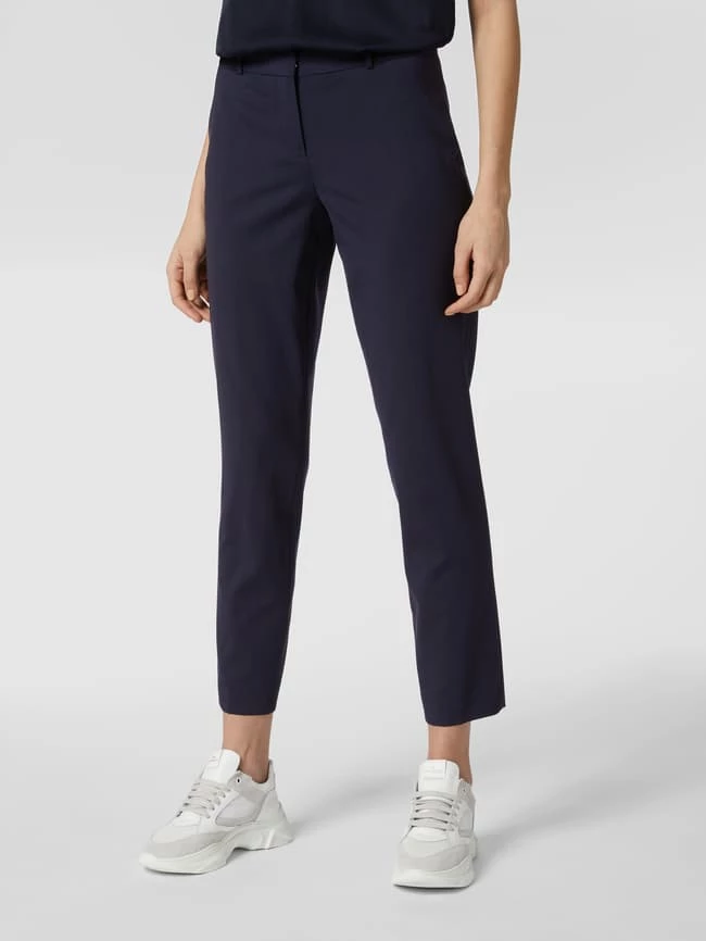 BOSS Stoffhose Aus Schurwolle Mit Stretch-Anteil - Marineblau – Bild 4