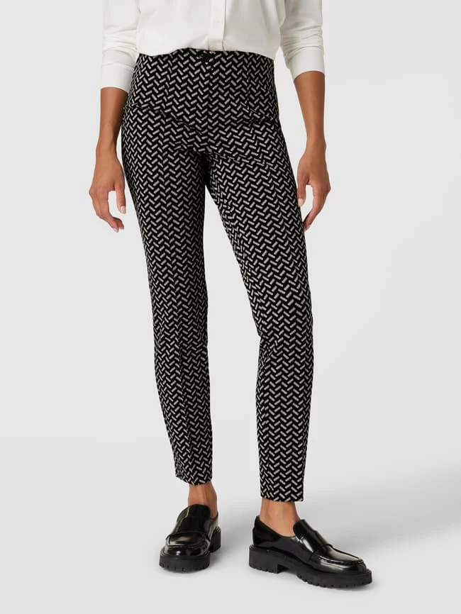 Cambio Hose Mit Allover-Muster Modell 'Ros' - Schwarz – Bild 4