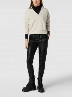 REVIEW Hose In Leder-Optik - Schwarz