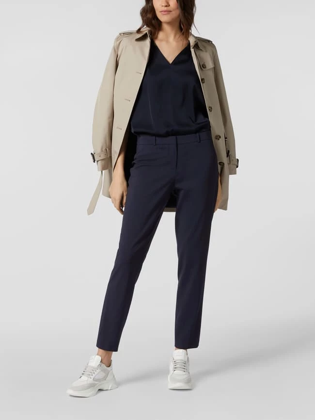 BOSS Stoffhose Aus Schurwolle Mit Stretch-Anteil - Marineblau