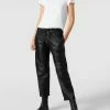 Weekend Max Mara Lederhose Mit Elastischem Bund Modell 'CALAO' - Schwarz