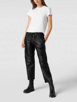 Weekend Max Mara Lederhose Mit Elastischem Bund Modell 'CALAO' - Schwarz