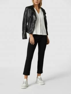 STEHMANN Slim Fit Stoffhose Mit Elastischem Bund - Schwarz