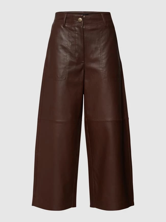 Weekend Max Mara Culotte Aus Leder Modell 'Gong' - Cognac – Bild 2