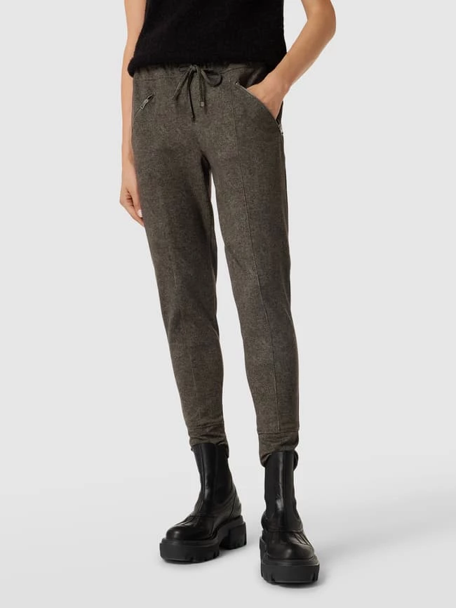 Brax Relaxed Fit Jogpants Mit Strukturmuster - Khaki – Bild 4