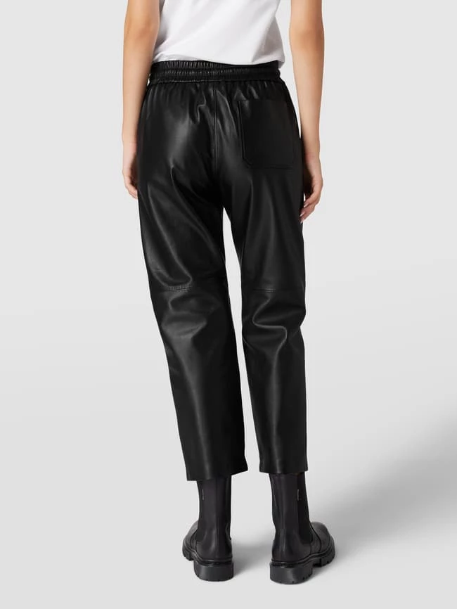 Weekend Max Mara Lederhose Mit Elastischem Bund Modell 'CALAO' - Schwarz – Bild 5