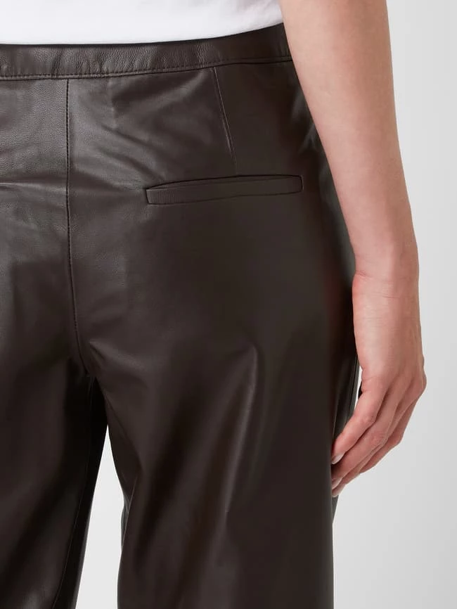 Windsor Lederhose Aus Lammnappa - Mittelbraun – Bild 3