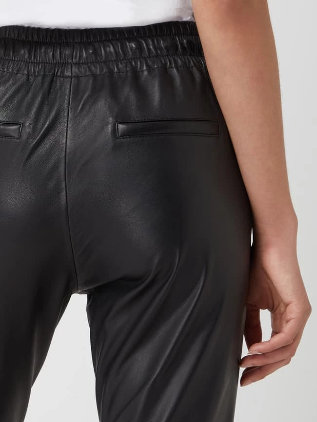 Oakwood Cropped Lederhose Mit Tunnelzug - Schwarz – Bild 3