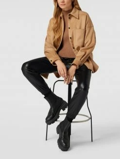 BOSS Hose In Leder-Optik Modell 'Tafeja' - Schwarz