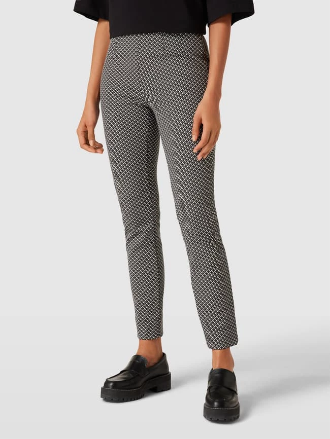 Raffaello Rossi Slim Fit Hose Mit Allover-Muster Modell 'Penny' - Schwarz – Bild 4