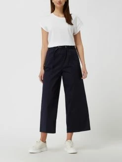 White Sand Culotte Mit Elastischem Bund Modell 'Carol' - Marineblau