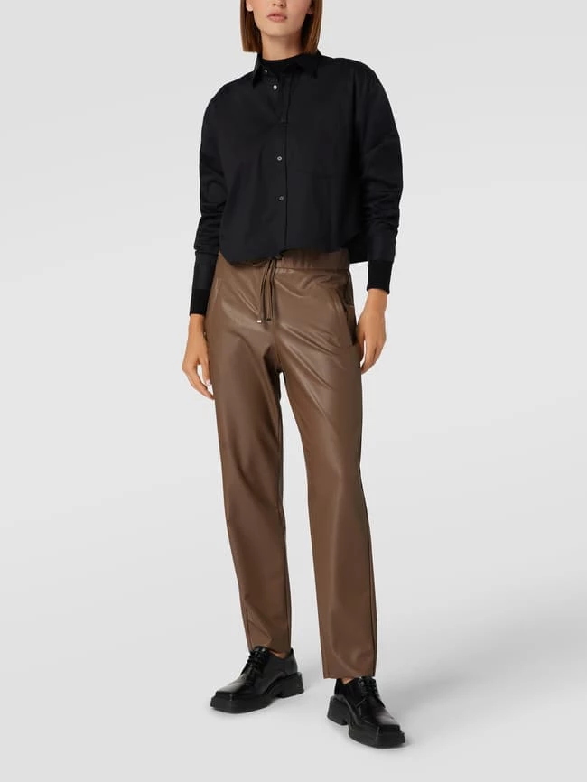 Raffaello Rossi Hose In Leder-Optik Modell 'Sanela' - Hellbraun