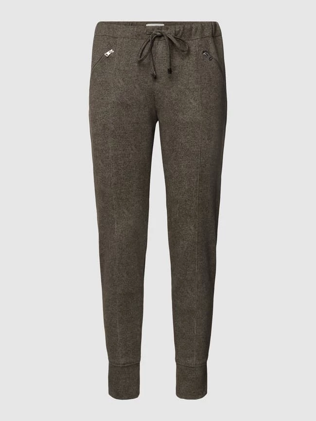 Brax Relaxed Fit Jogpants Mit Strukturmuster - Khaki – Bild 2