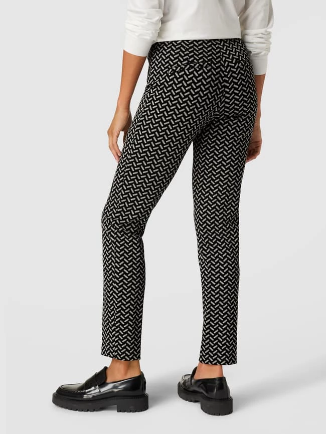 Cambio Hose Mit Allover-Muster Modell 'Ros' - Schwarz – Bild 5